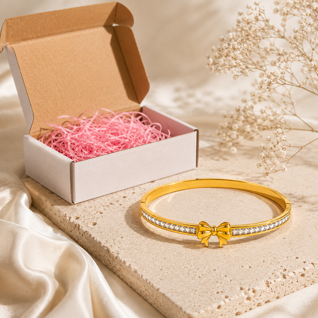 Bow Crystal Bangle