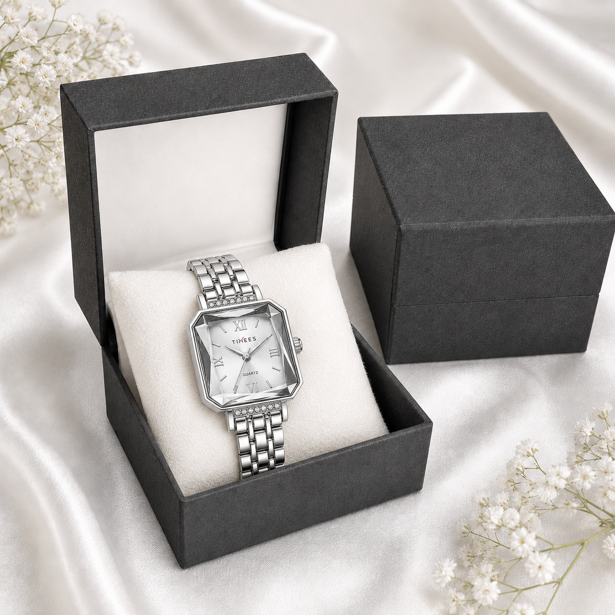 Faceted Square Bracelet Watch