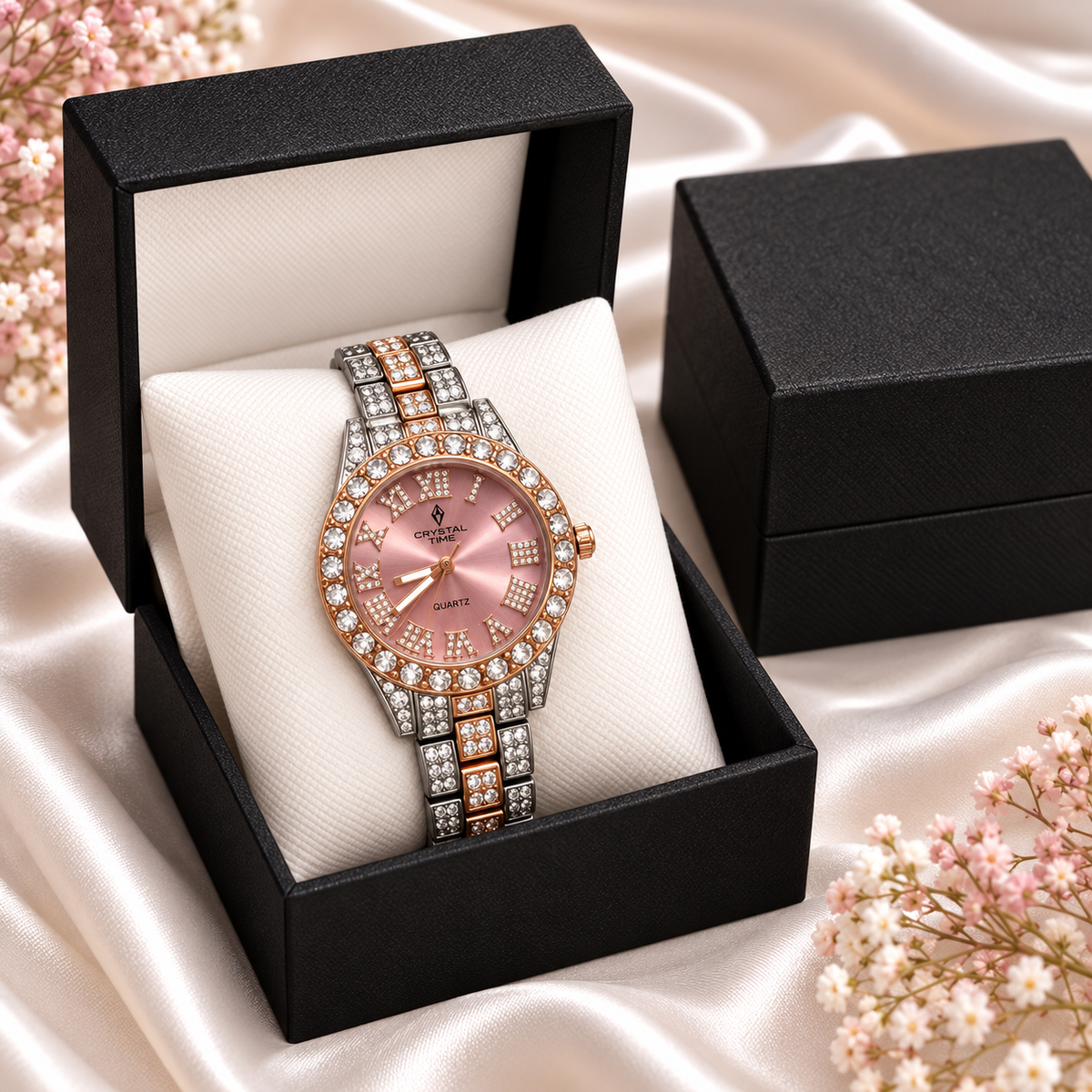 Two-Tone Diamond Roman Watch
