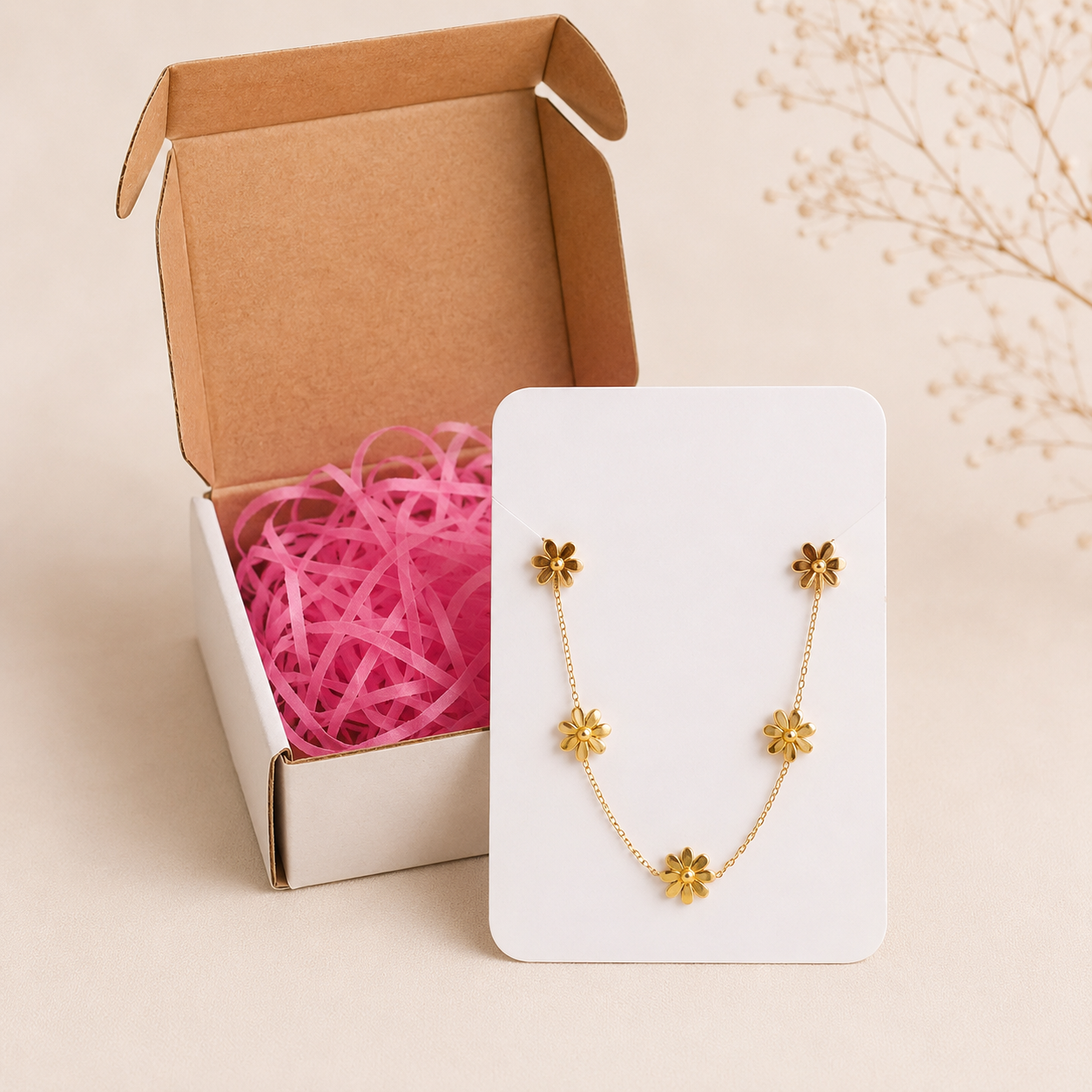 Sunflower Daisy Flower Necklace