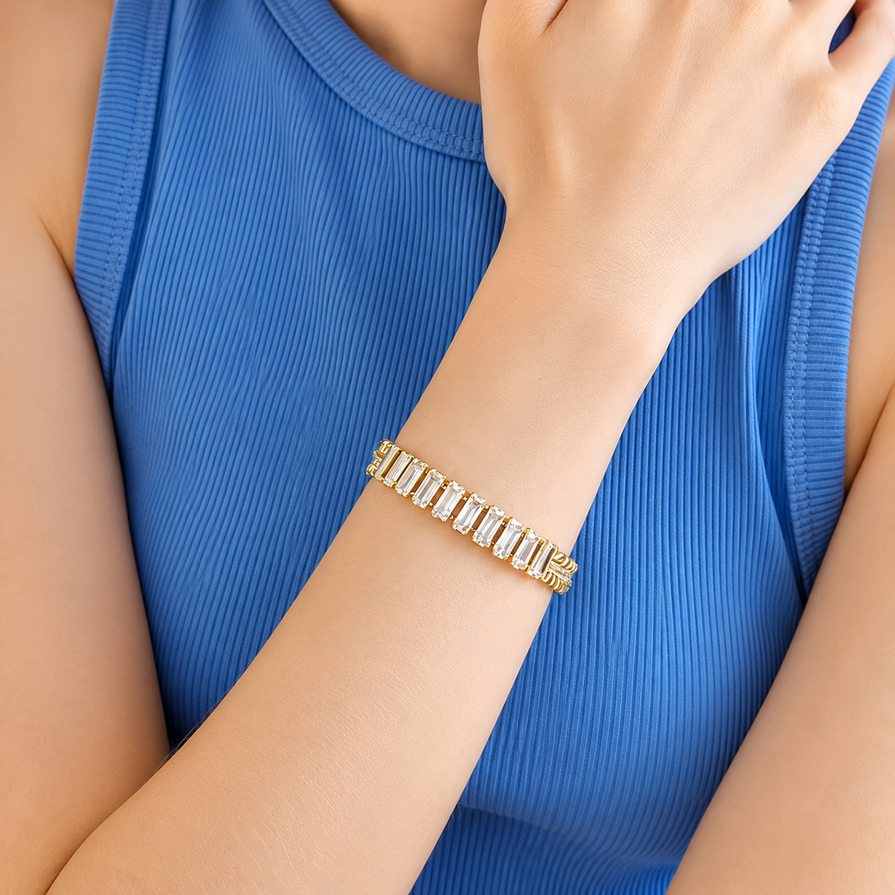 Golden Crystal Bracelet