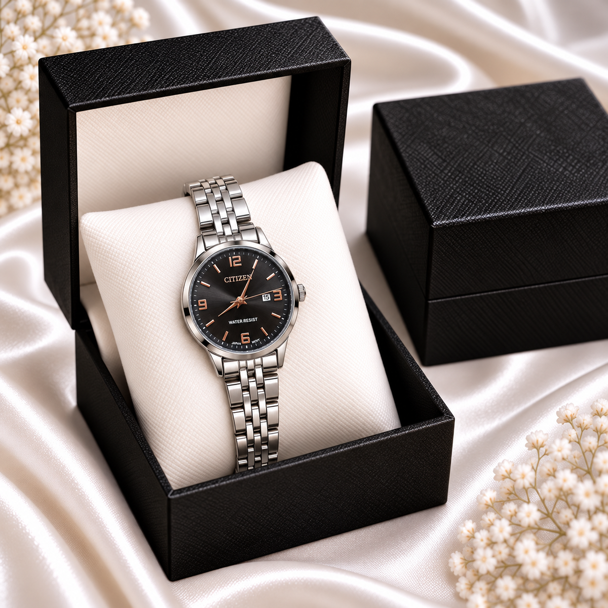 CITIZEN Silver Globe Dial Classic Watch