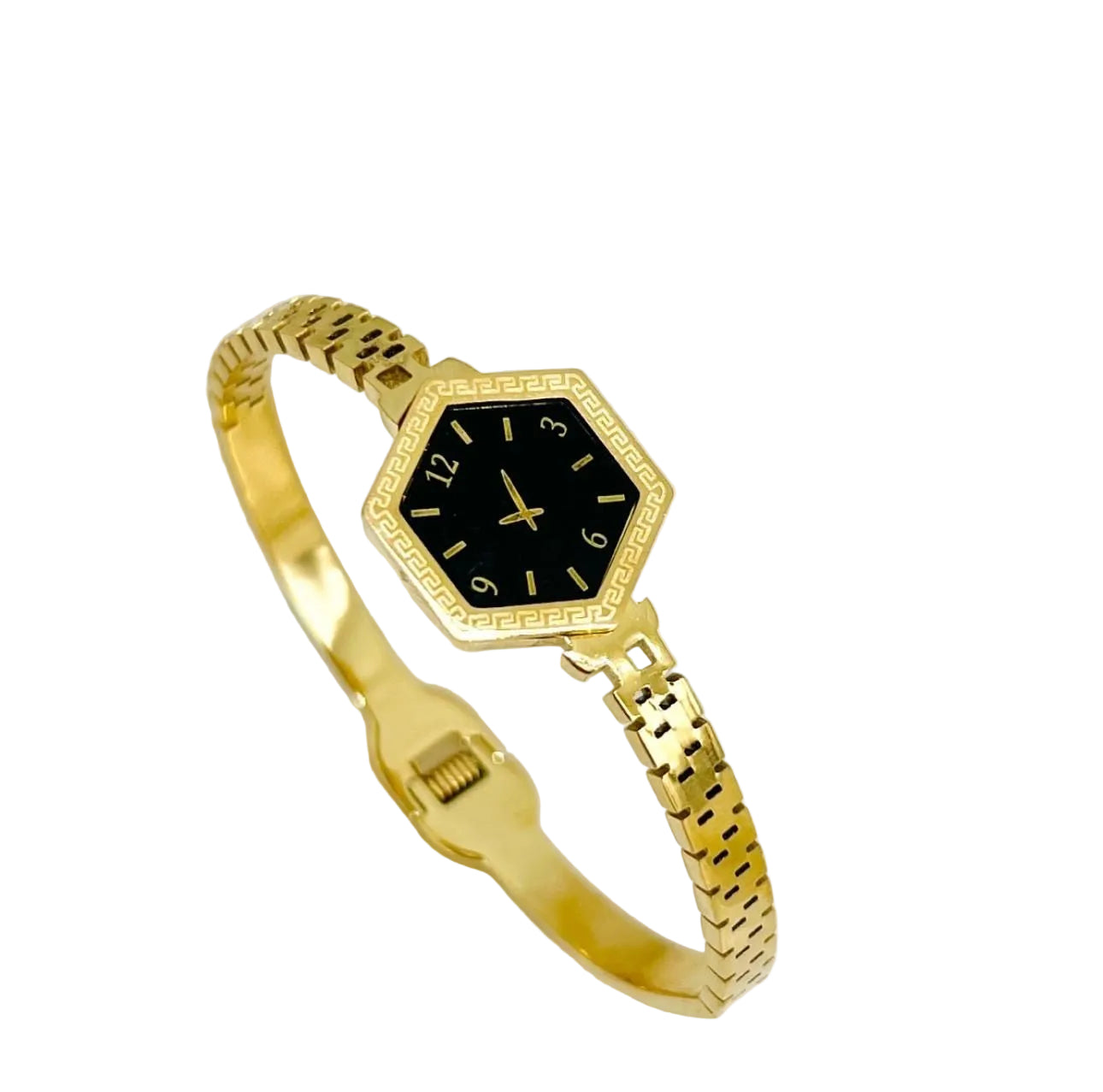 Golden Classic Dial Watch Bangle