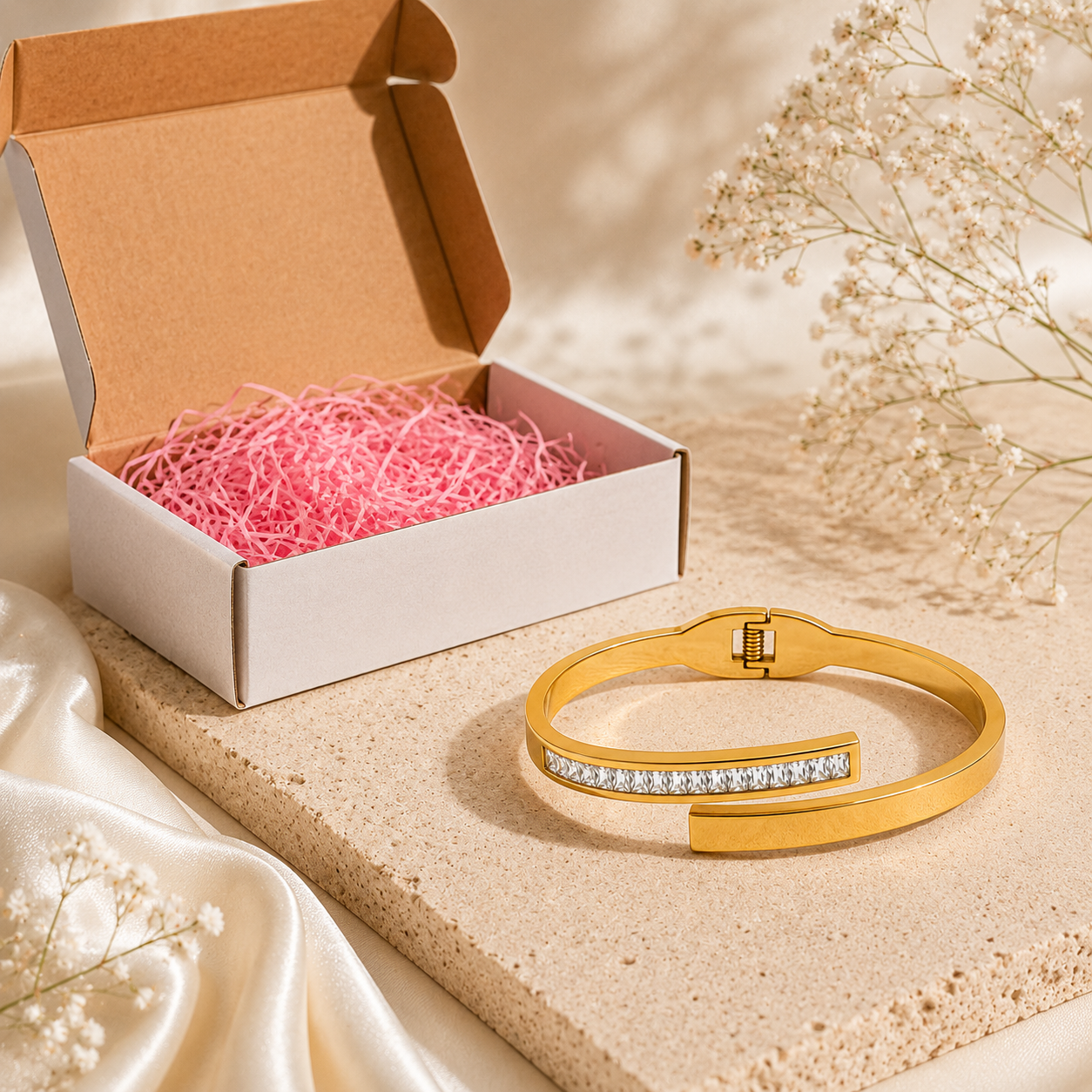 Crystal Open Cuff Bracelet