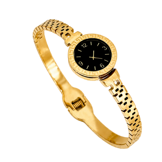 Golden Classic Dial Watch Bangle