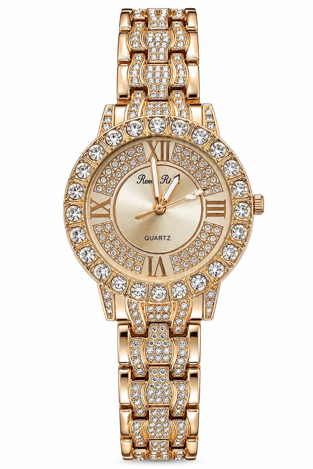 Luxury Crystal Rose Watch