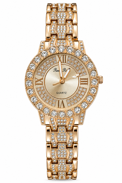 Luxury Crystal Rose Watch