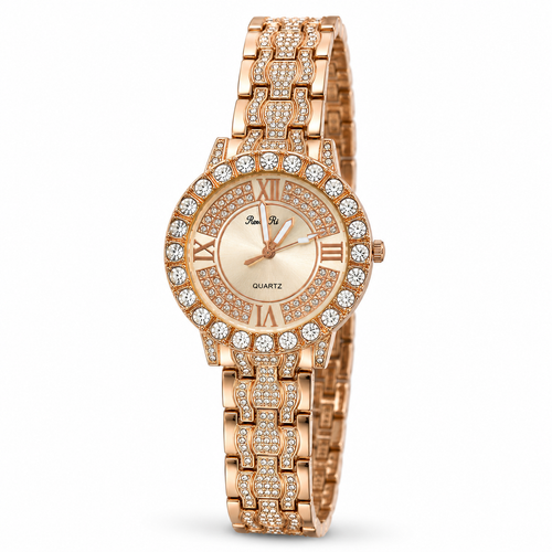 Luxury Crystal Rose Watch