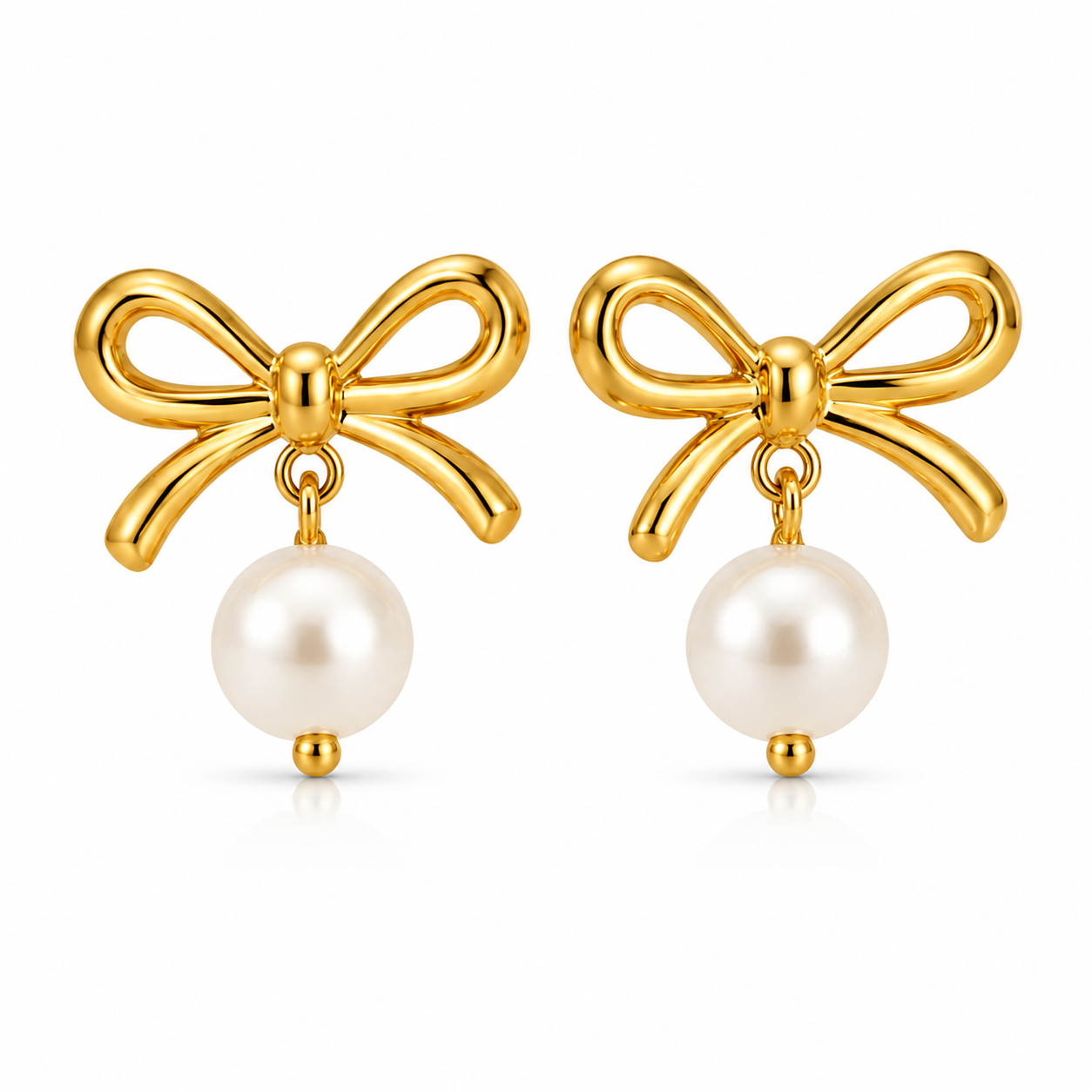Pearl Bow Earrings