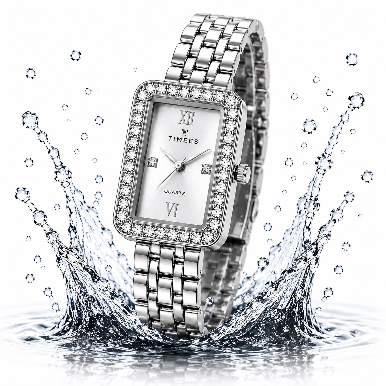 Rectangle Crystal Bracelet Watch