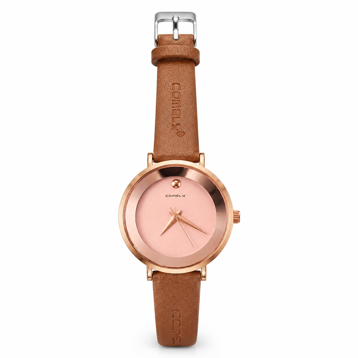 Minimalist Round Dial Leather Watch