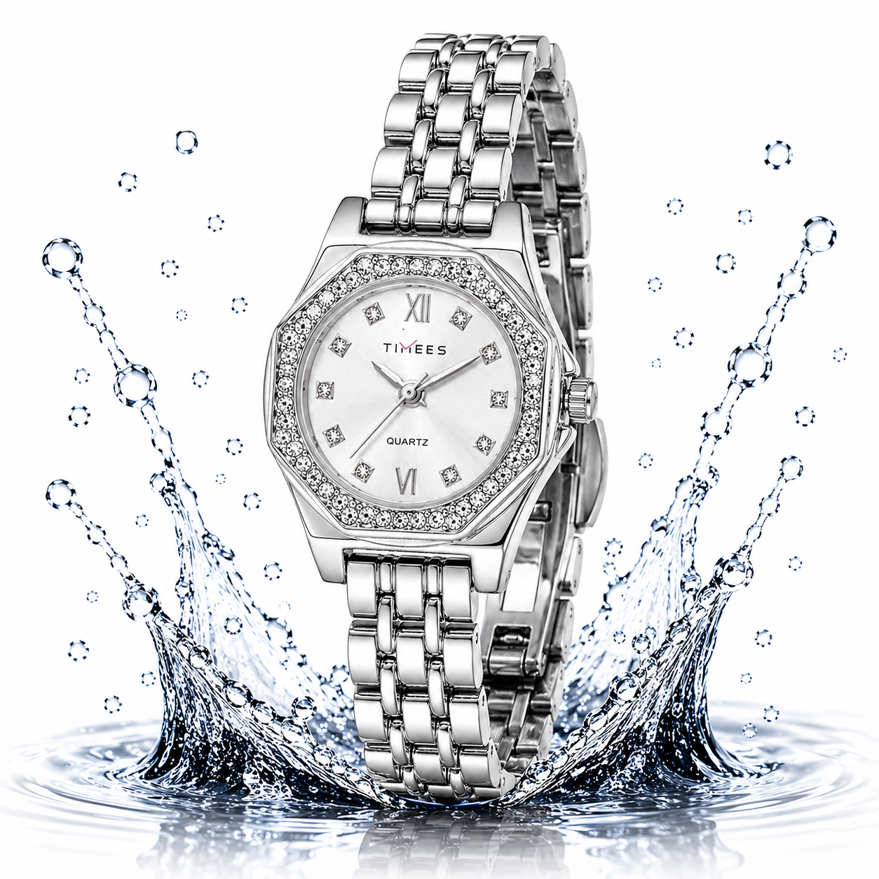 Women’s Crystal Bezel Bracelet Watch