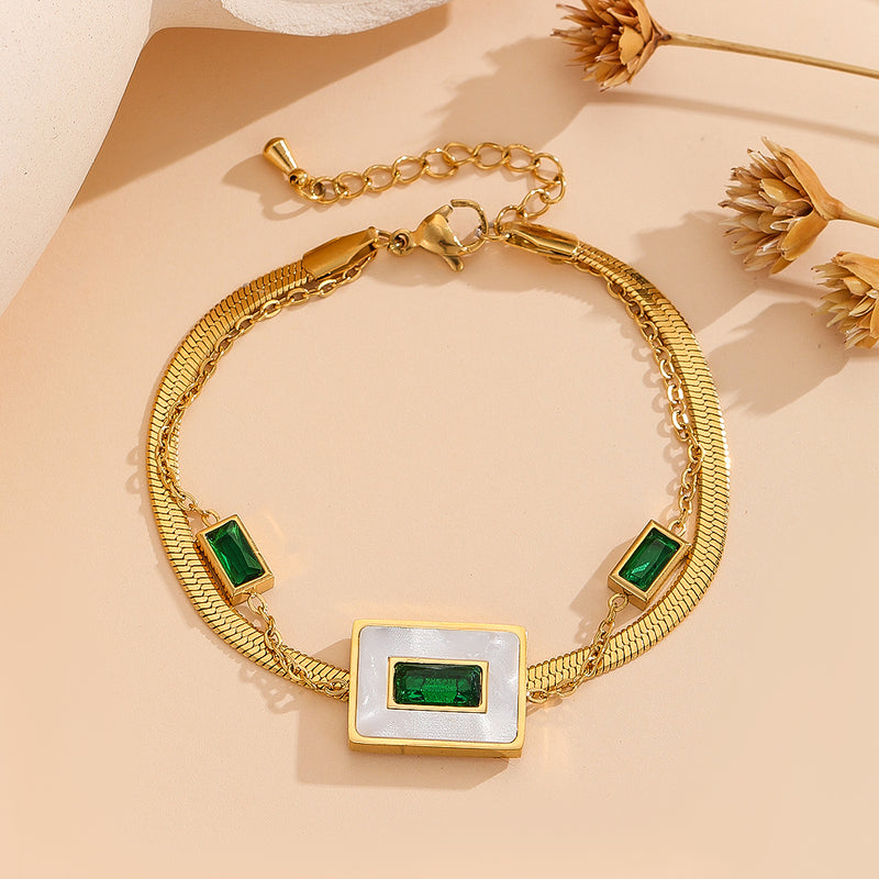 Emerald Pearl Bracelet