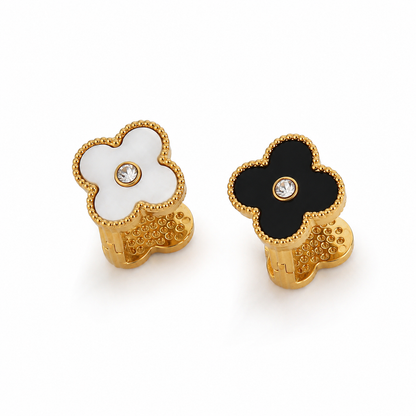 Double-Sided Clover Stud Earrings