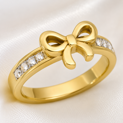Bow Knot Crystal Ring