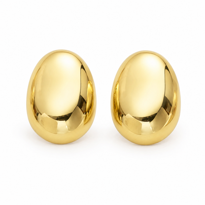 Polished Oval Dome Earrings