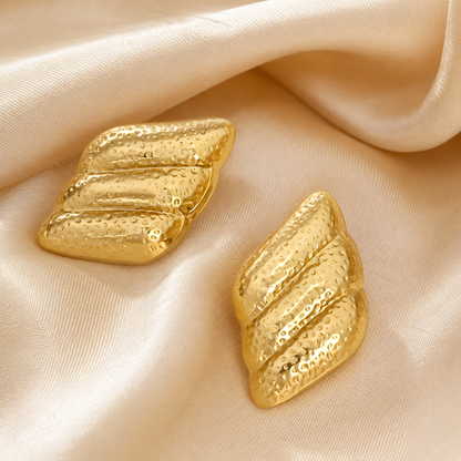 Textured Ripple Stud Earrings