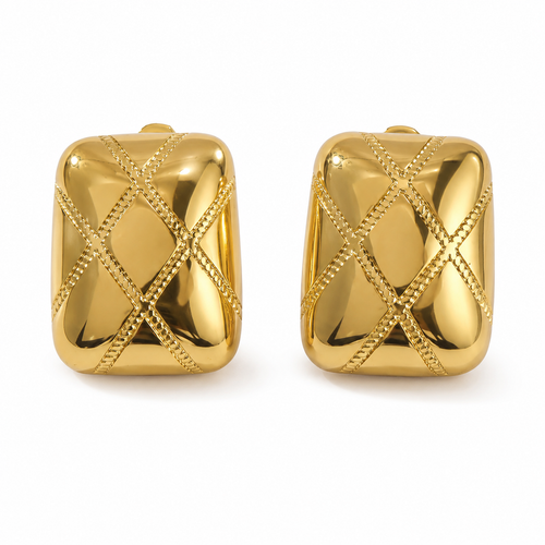 Crisscross Dome Stud Earrings
