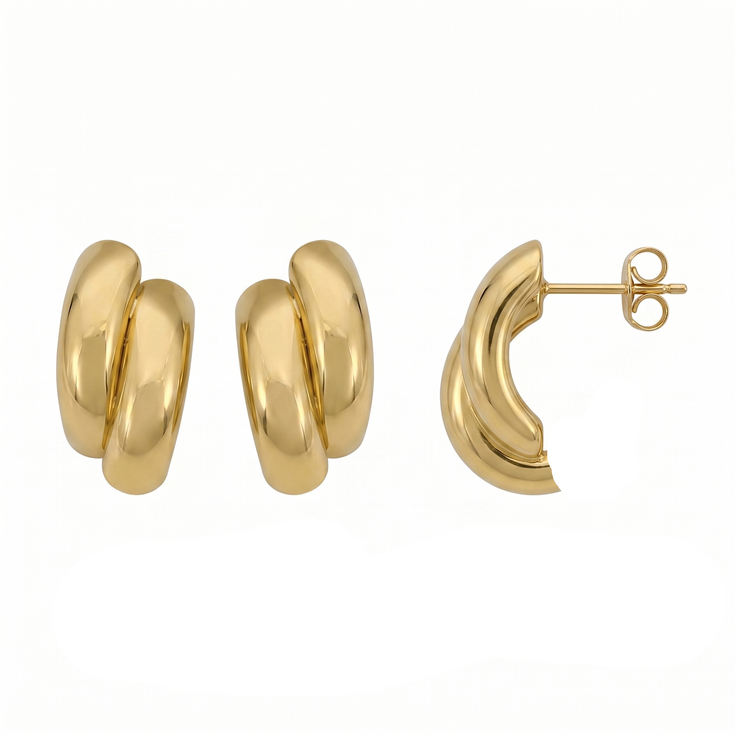 Twin Sculpted Bar Earrings