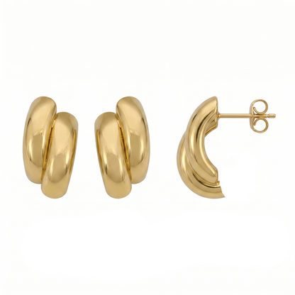 Twin Sculpted Bar Earrings