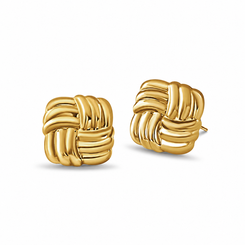 Woven Knot Stud Earrings