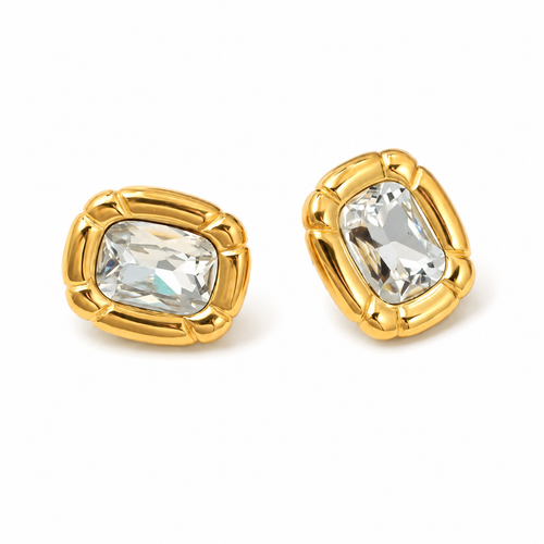 Cushion Crystal Studs