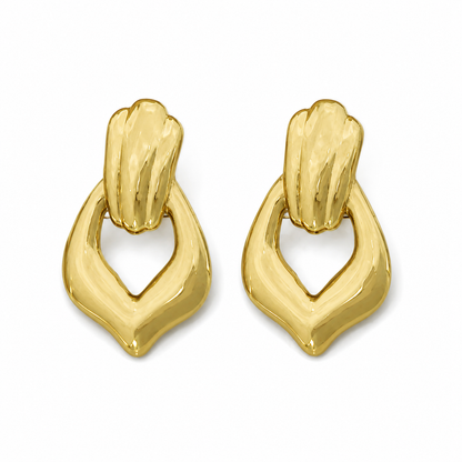 Sculpted Aura Drop Earrings