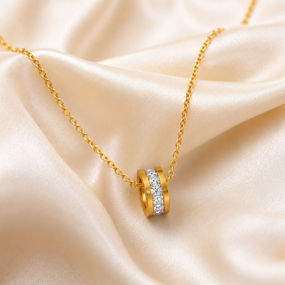 Crystal Halo Pendant Necklace