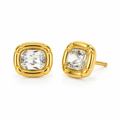 Cushion Crystal Studs