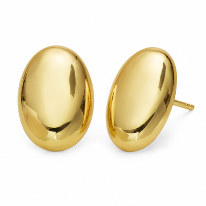 Polished Oval Dome Earrings