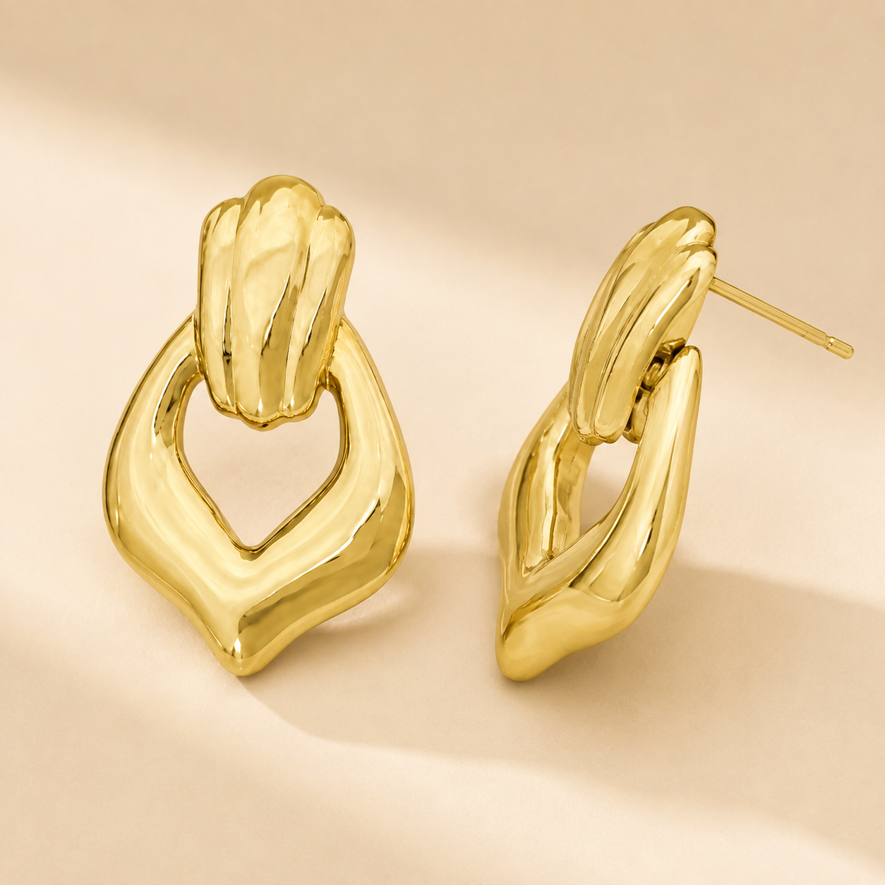 Sculpted Aura Drop Earrings