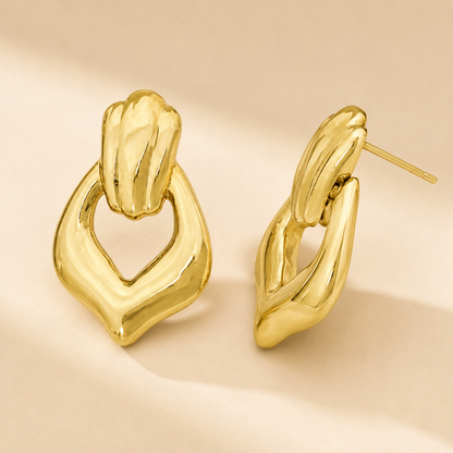 Sculpted Aura Drop Earrings