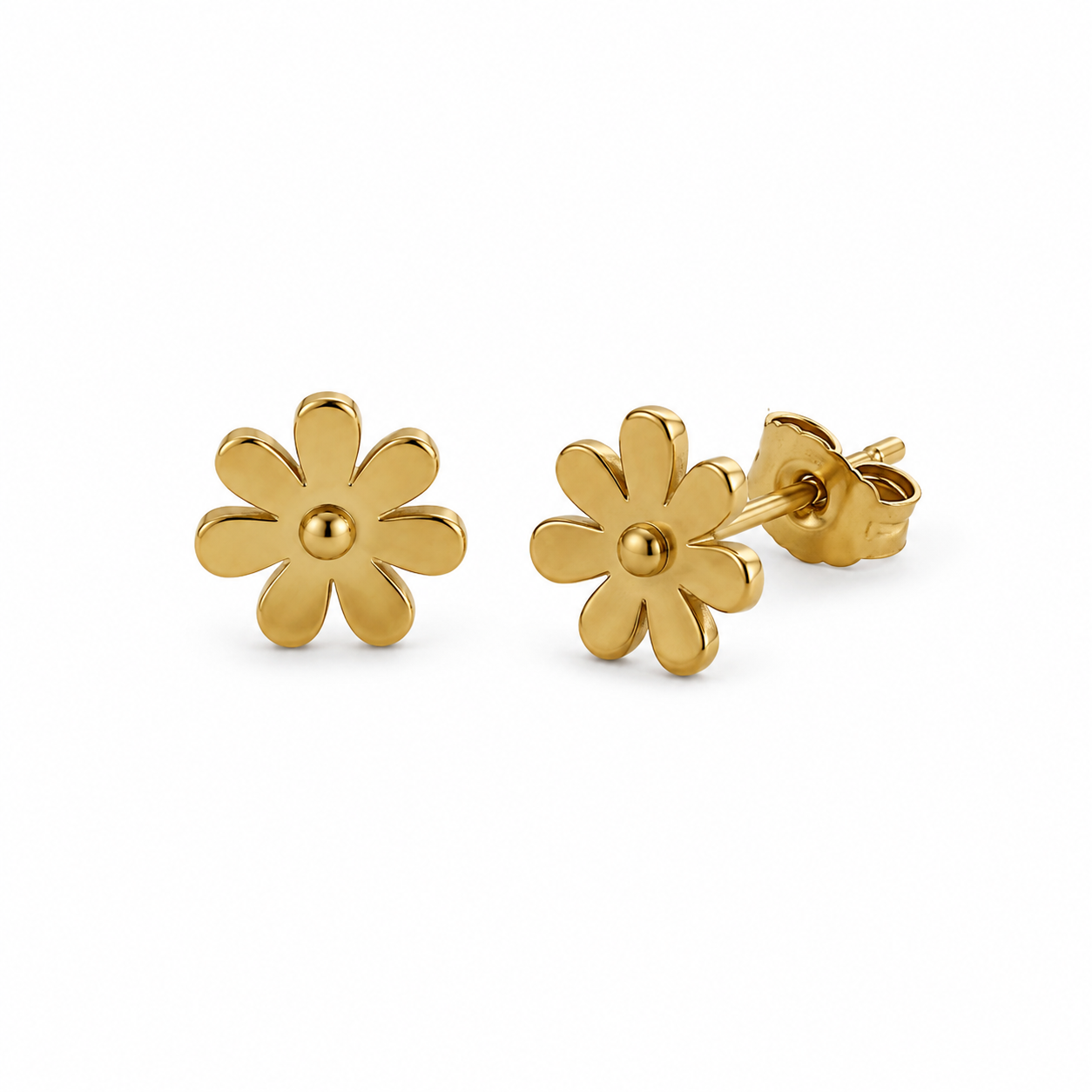 Minimal Daisy Stud Earrings
