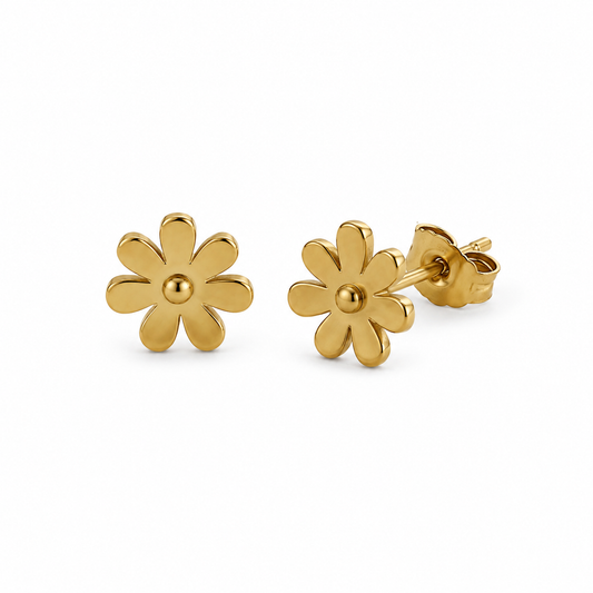 Minimal Daisy Stud Earrings