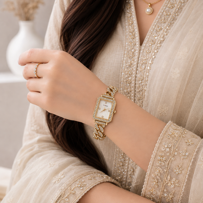 Crystal Chain Elegance Watch