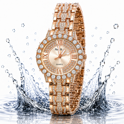 Luxury Crystal Rose Watch