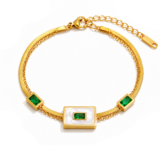 Emerald Pearl Bracelet