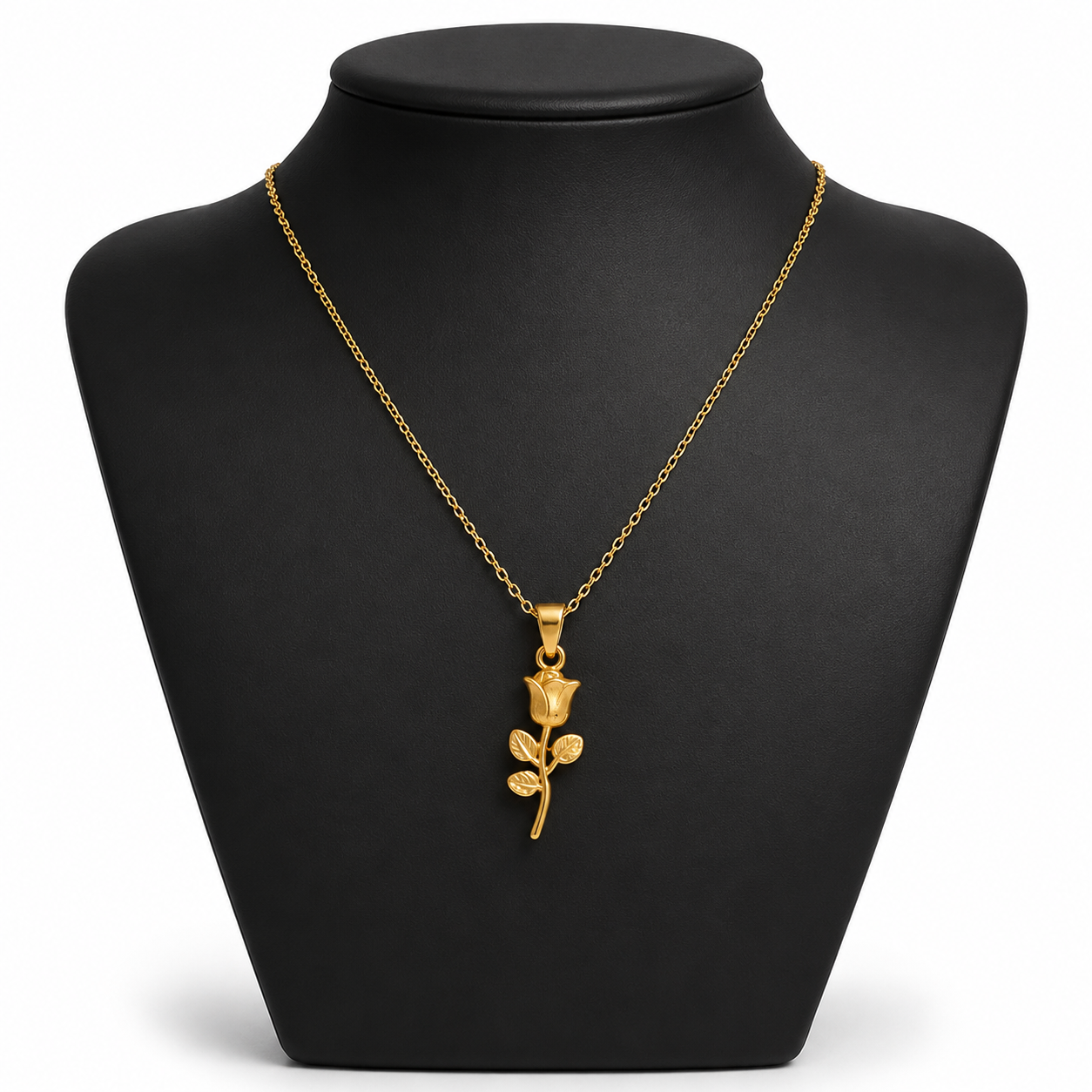 Elegant Rose Pendant Necklace