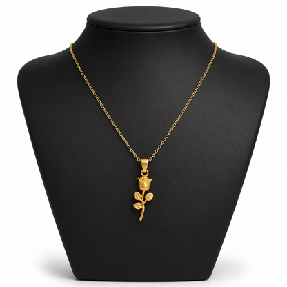 Elegant Rose Pendant Necklace