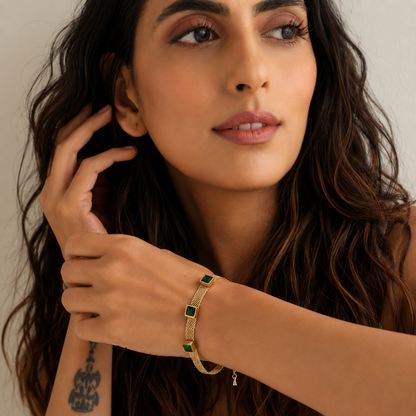 Emerald Mesh Bracelet