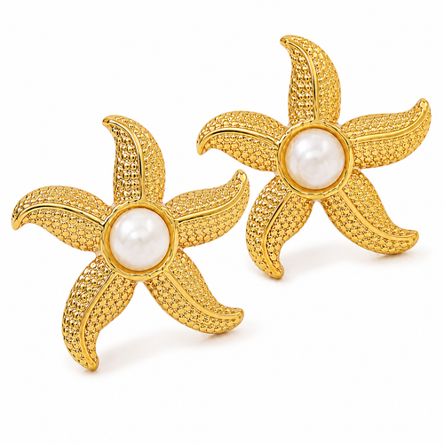 Pearl Starfish Earrings