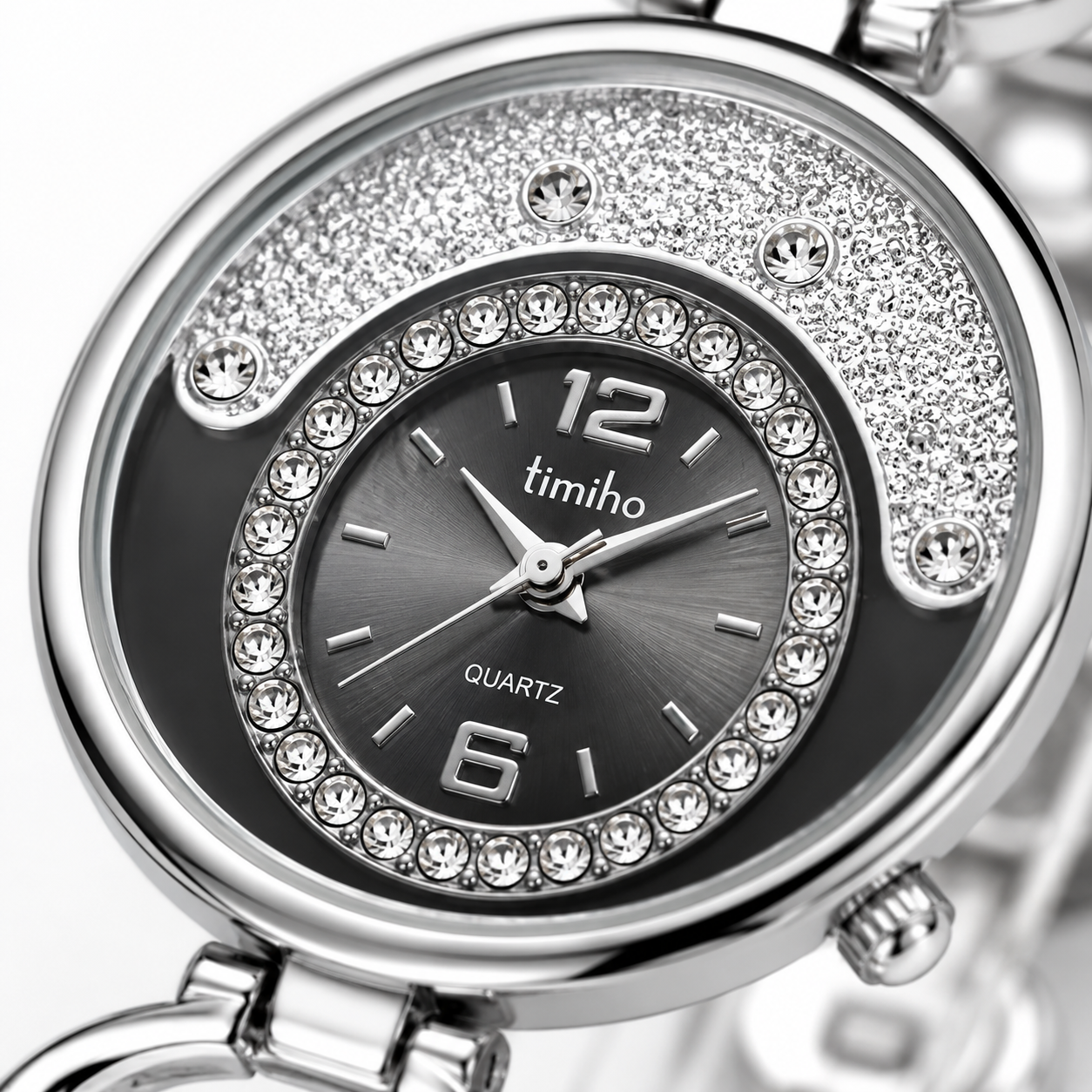 Crystal Accent Analogue Quartz Bracelet Watch