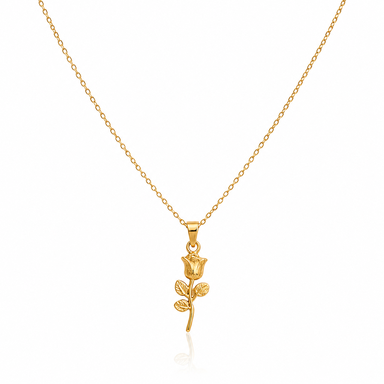 Elegant Rose Pendant Necklace