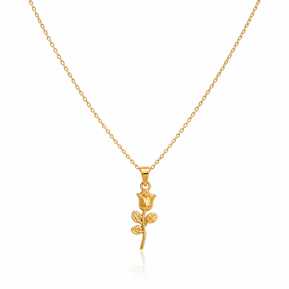 Elegant Rose Pendant Necklace