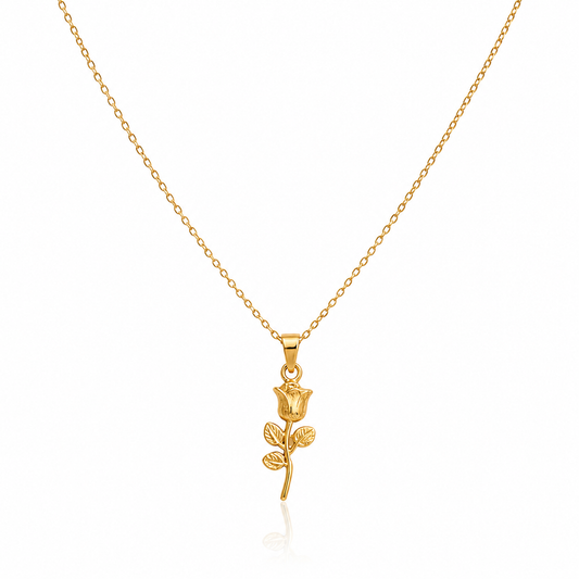 Elegant Rose Pendant Necklace