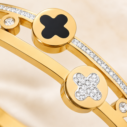 Clover Crystal Bangle