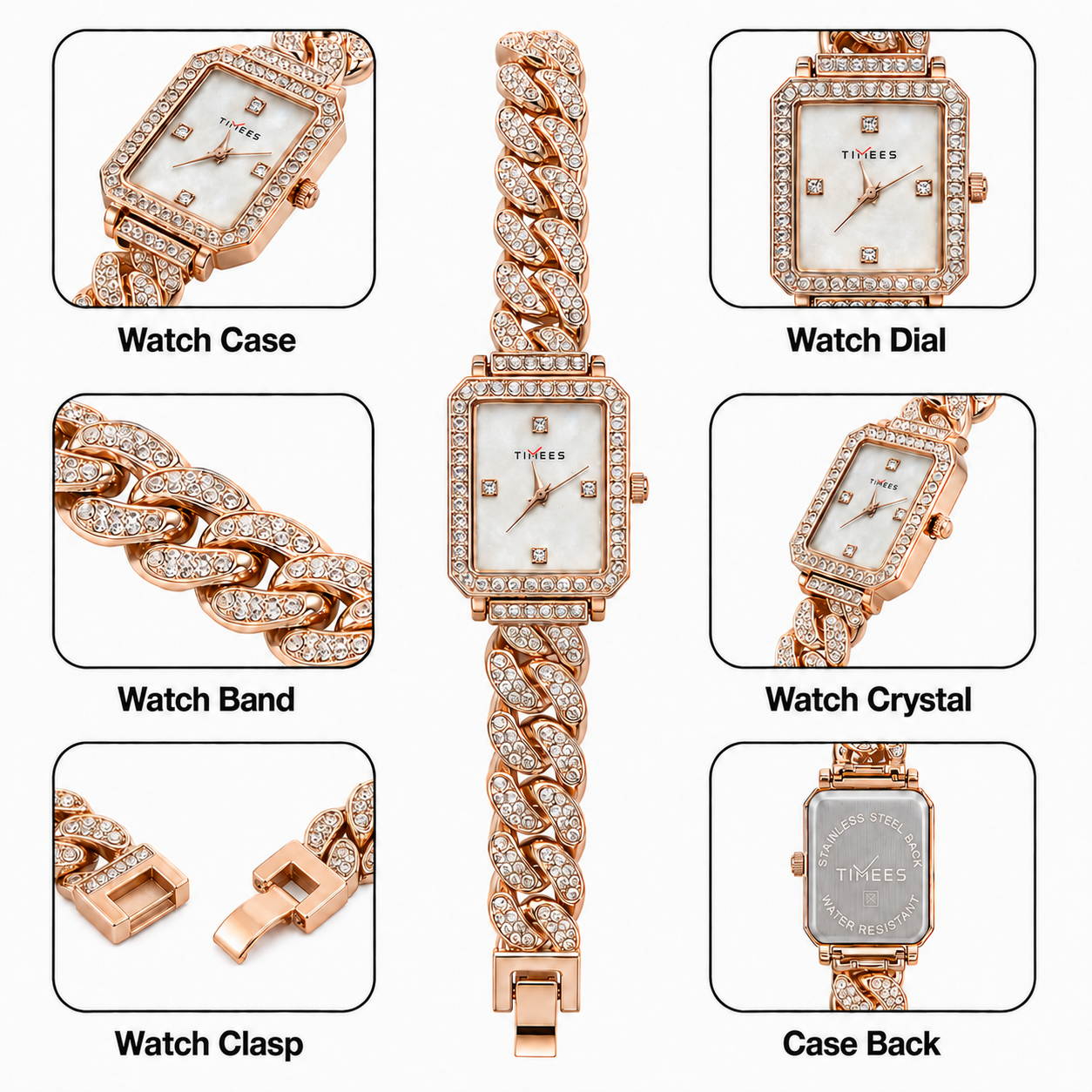 Crystal Chain Elegance Watch