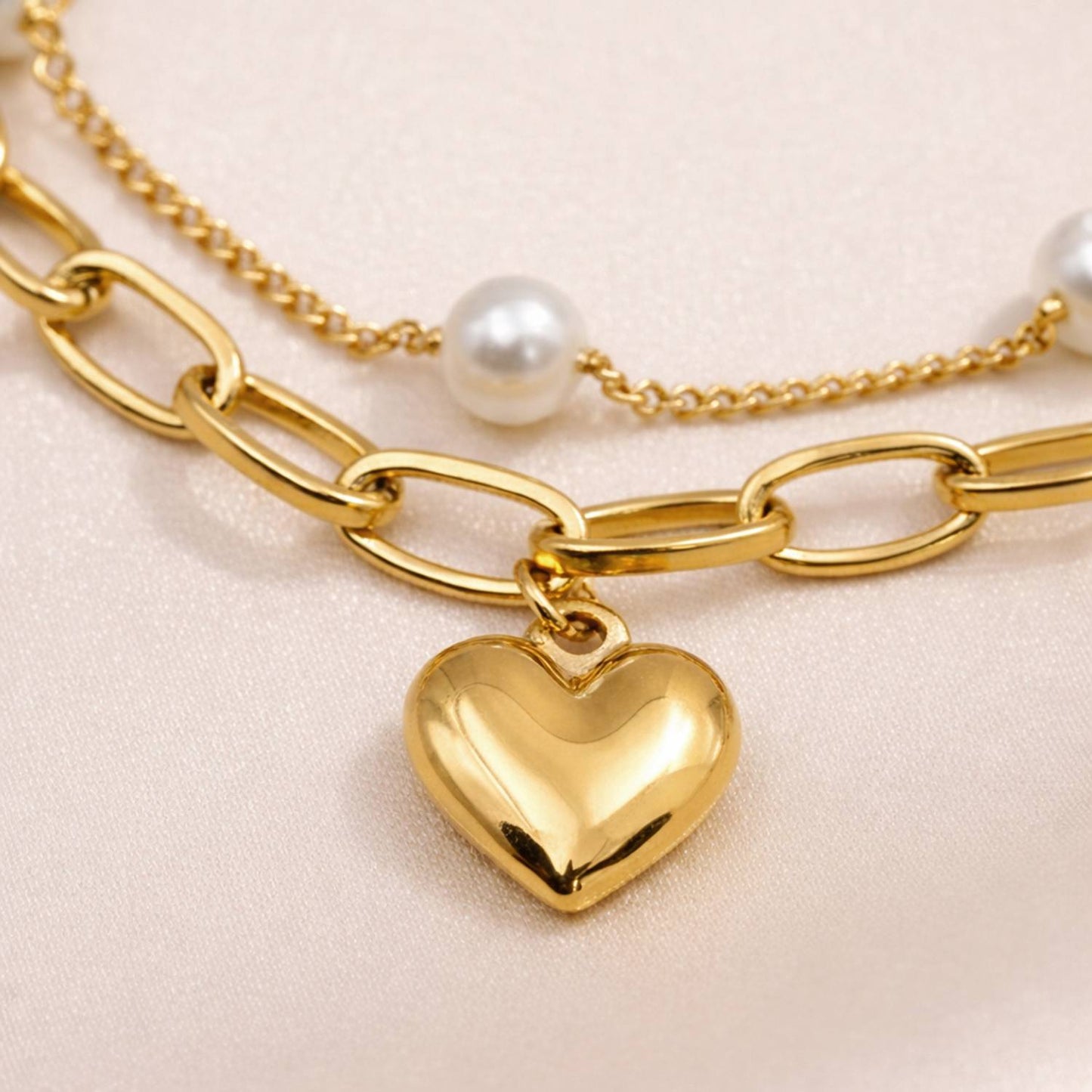 Pearl Heart Bracelet