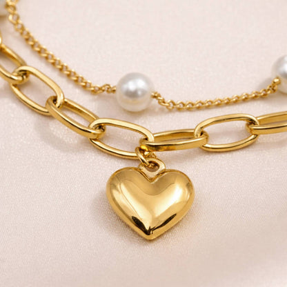 Pearl Heart Bracelet