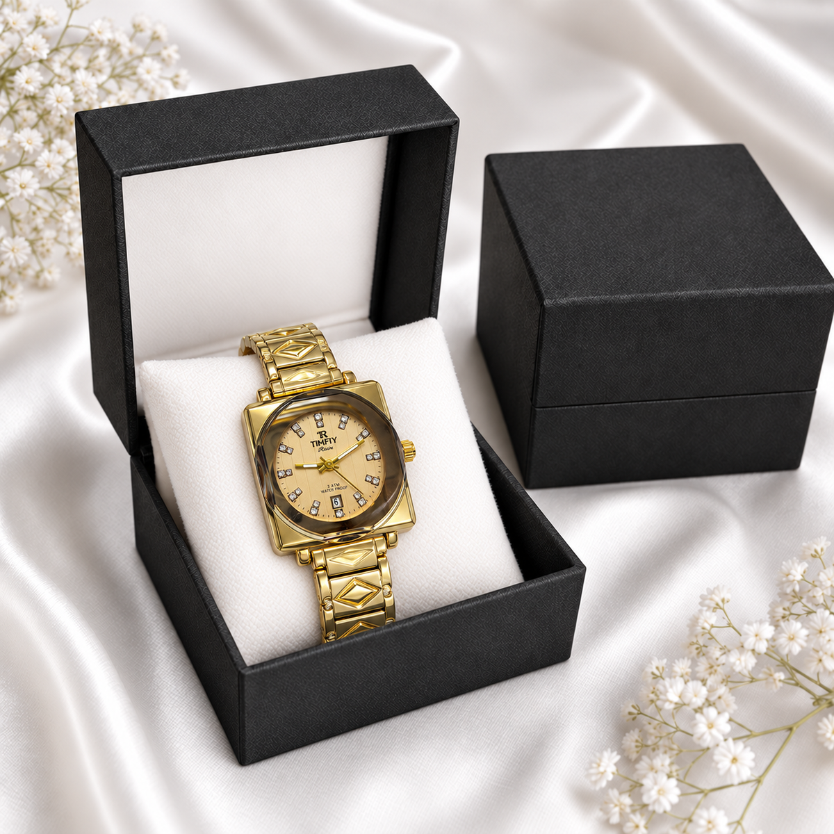 TIMEFY Rain Two-Tone Crystal Watch